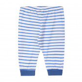 Памучна пижама ROLLING за бебе в бяло и синьо Chicco 258977 6