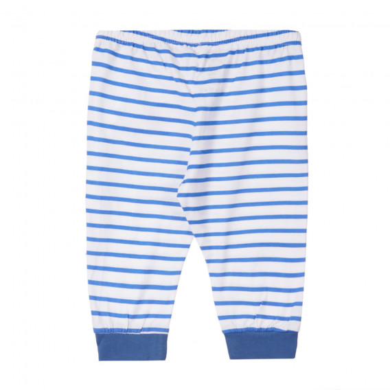 Памучна пижама ROLLING за бебе в бяло и синьо Chicco 258977 6