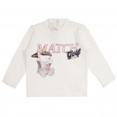 Памучен комплект от блуза и панталон за бебе в бяло и червено Chicco 258995 2