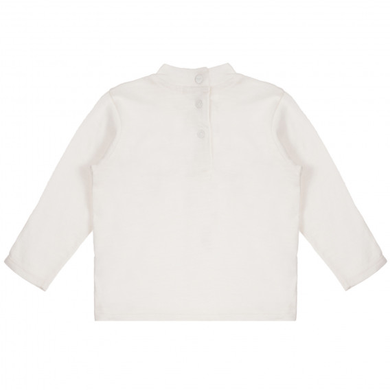 Памучен комплект от блуза и панталон за бебе в бяло и червено Chicco 258997 5