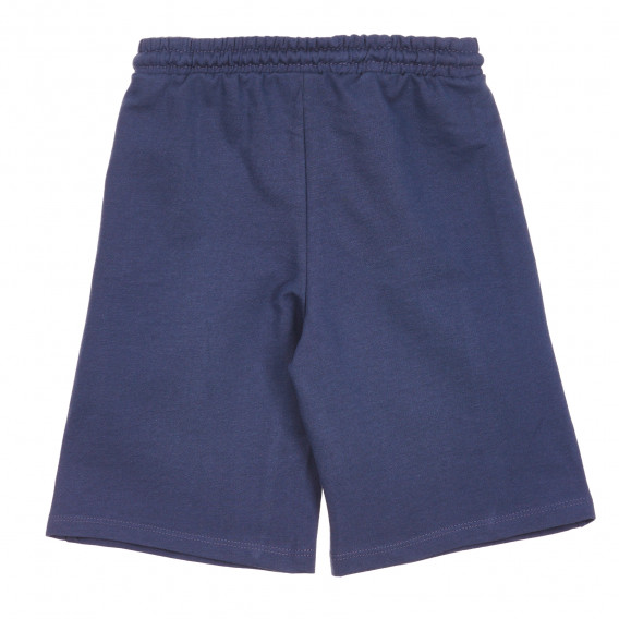 Памучен комплект потник и къси панталонки в сиво и синьо Acar 259276 7
