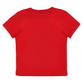 Памучна тениска с принт на тигър, червена Acar 259354 3
