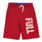 Памучни къси панталони с щампа Full, червени Acar 259396 