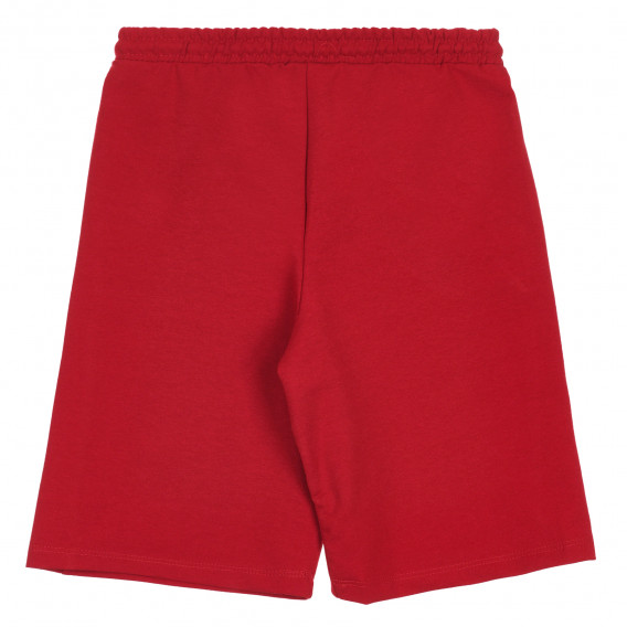 Памучни къси панталони с щампа Full, червени Acar 259398 4