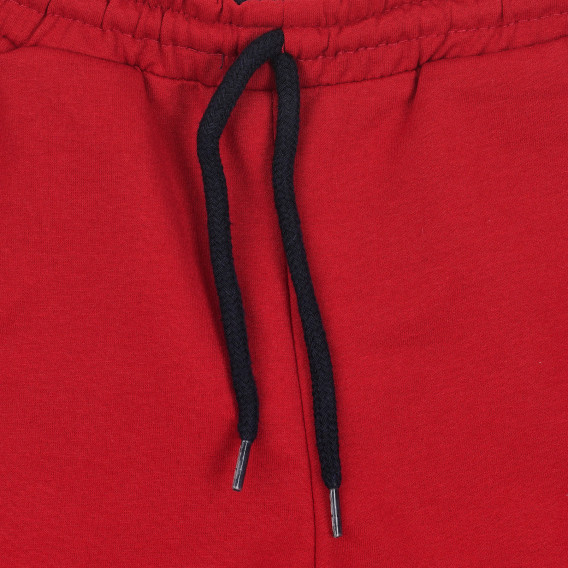 Памучни къси панталони с щампа Super, червен Acar 259405 2