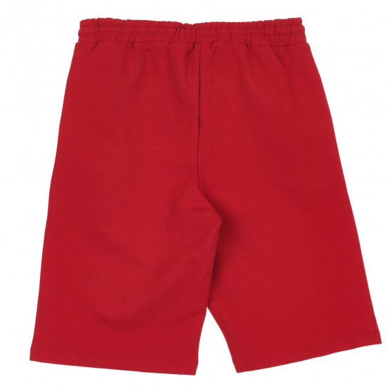 Памучни къси панталони с щампа Super, червен Acar 259406 4