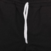 Памучни къси панталони с щампа Super, черен Acar 259409 2