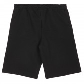 Памучни къси панталони с щампа Super, черен Acar 259410 4