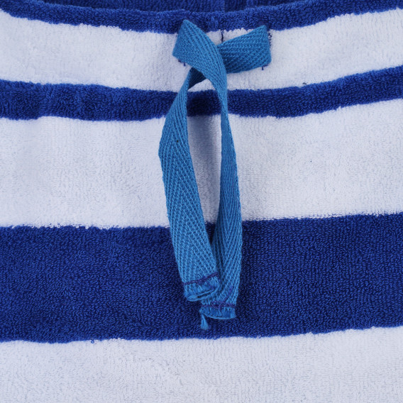 Къс панталон в бяло и синьо райе за бебе Benetton 259973 2