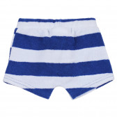 Къс панталон в бяло и синьо райе за бебе Benetton 259975 4