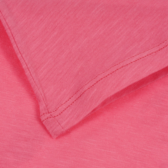 Памучна тениска с щампа за бебе, розов цвят Benetton 260133 3