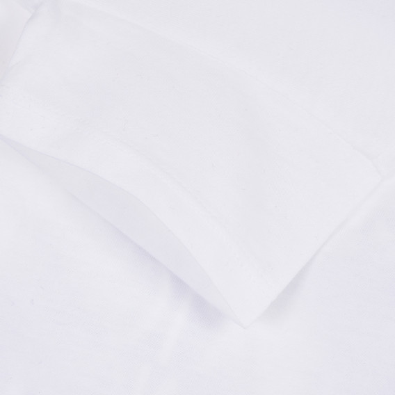 Памучна тениска с принт на котки, бяла Benetton 260555 3