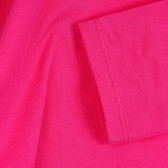 Памучна блуза с апликация от камъчета, розова Benetton 260607 3