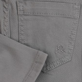 Памучен панталон с логото на бранда, сив Benetton 260790 3