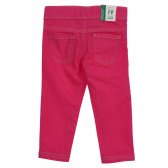 Панталон за бебе, тъмнорозов Benetton 260818 4