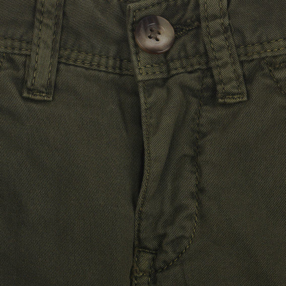 Памучен панталон за бебе, зелен Benetton 260824 2