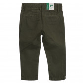 Памучен панталон за бебе, зелен Benetton 260826 4