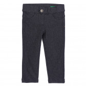 Памучен панталон за бебе, тъмносин Benetton 260835 