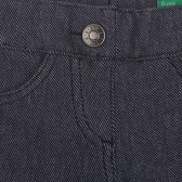 Памучен панталон за бебе, тъмносин Benetton 260836 2