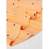 Комплект от органичен памук туника с клин, оранжево и синьо Name it 263072 2