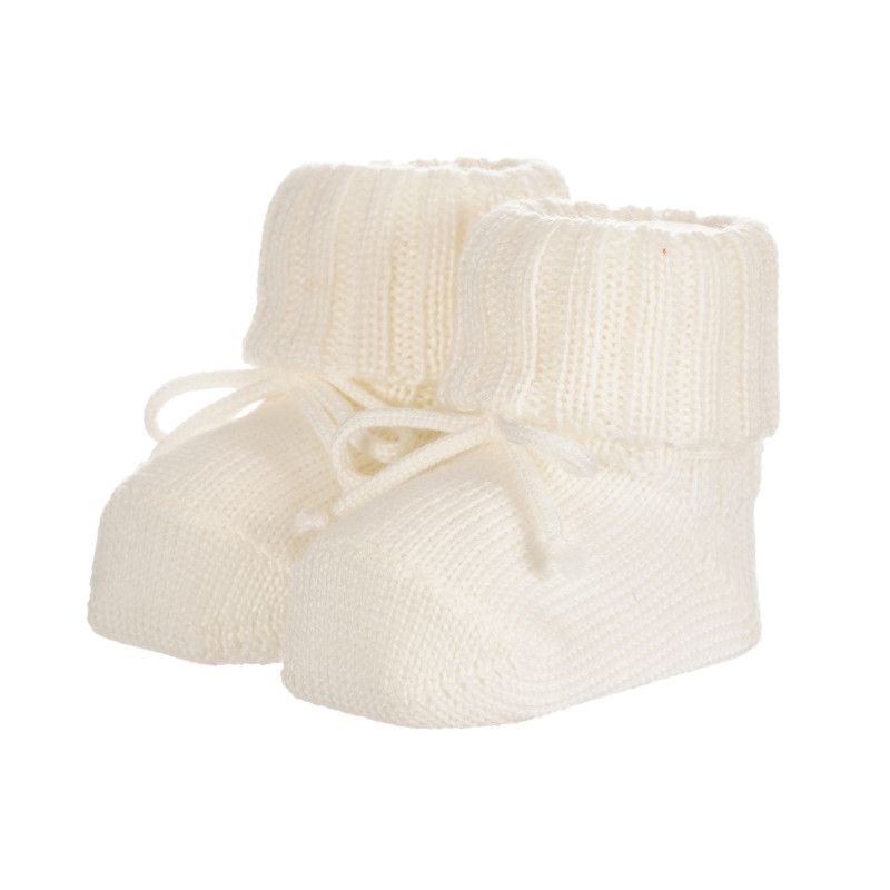 Памучни плетени чорапи за бебе, бежови  263163