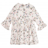 Памучна рокля с флорални мотиви за бебе, бяла Chicco 263366 4