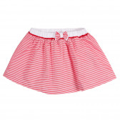 Памучна раирана пола за бебе в бяло и червено Chicco 263525 