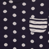 Памучна блуза на точки за бебе, синя Chicco 263609 2