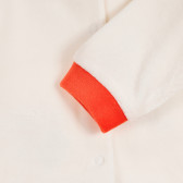 Плюшен комплект от блуза и ританки за бебе, бели Chicco 263772 4