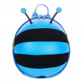 Мини детска раница - пчеличка с предпазен колан, синя Supercute 263812 