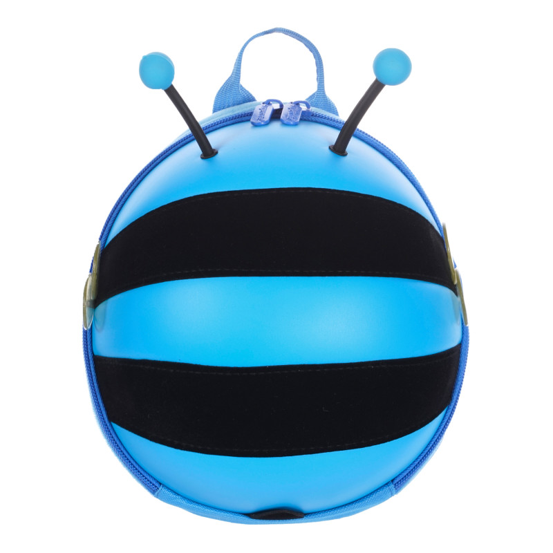 Мини детска раница - пчеличка с предпазен колан, синя  263812