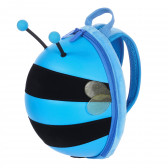 Мини детска раница - пчеличка с предпазен колан, синя Supercute 263814 4