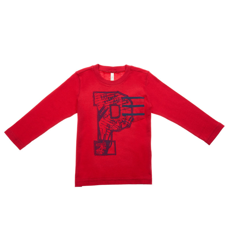 Блуза за момче с апликация, червена  26415
