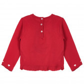 Пуловер с апликация на куче за бебе, червен Chicco 264157 4