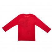 Блуза за момче с апликация, червена Benetton 26416 2