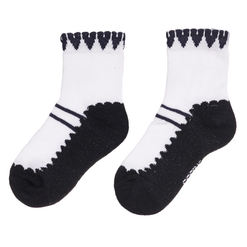 Памучни чорапи за бебе в бяло и черно  264238