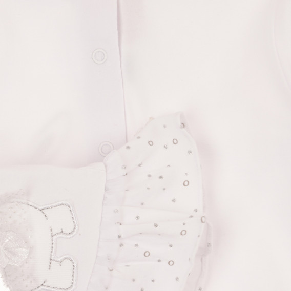 Памучен комплект от две части за бебе, бял Chicco 264282 4