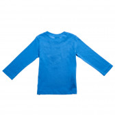 Памучна синя блуза с дълъг ръкав и щампа на Supermen за бебе момче, синя Benetton 26444 2