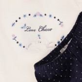 Комплект блуза и ританки за бебе в бяло и синьо Chicco 264460 3