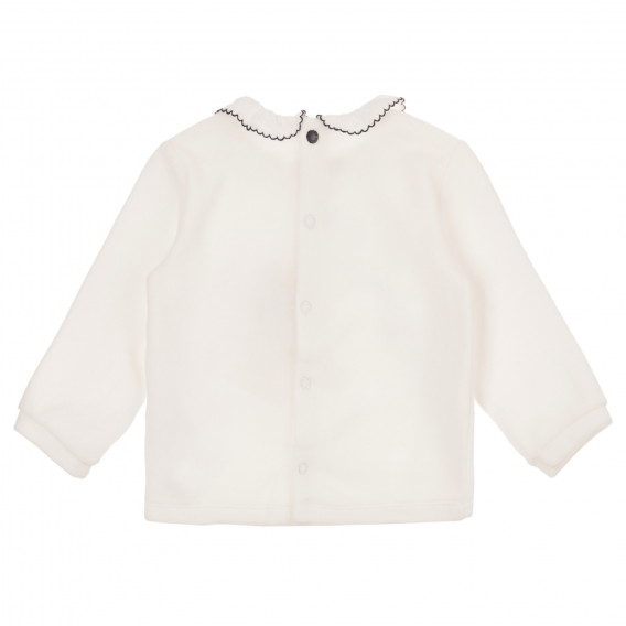 Комплект блуза и ританки за бебе в бяло и синьо Chicco 264462 5