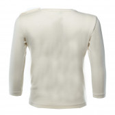 Памучна блуза с дълъг ръкав за момче бяла Benetton 26455 2