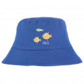 Памучна двулицева шапка за бебе, синя Chicco 264630 