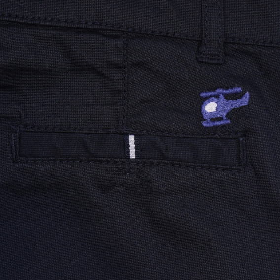 Памучен панталон с малка апликация, тъмносин Chicco 264669 3