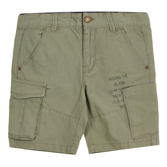 Памучен къс панталон с надписи, зелен Chicco 264697 