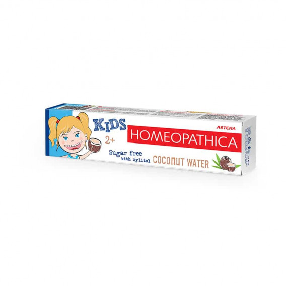 Паста за зъби Homeopathica Kids Кокосова вода 2+, пластмасова тубичка, 50 мл Astera 264859 4