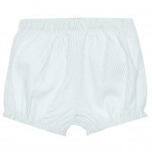 Къси панталонки за бебе на райе, в бяло и зелено Chicco 264939 