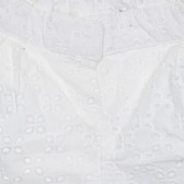 Памучни къси панталони с флорален принт за бебе, бели Chicco 265010 2