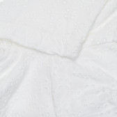 Памучни къси панталони с флорален принт за бебе, бели Chicco 265011 3
