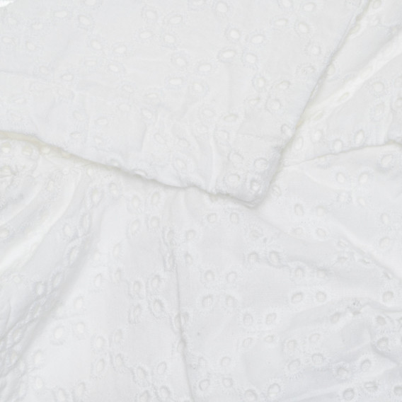 Памучни къси панталони с флорален принт за бебе, бели Chicco 265011 3