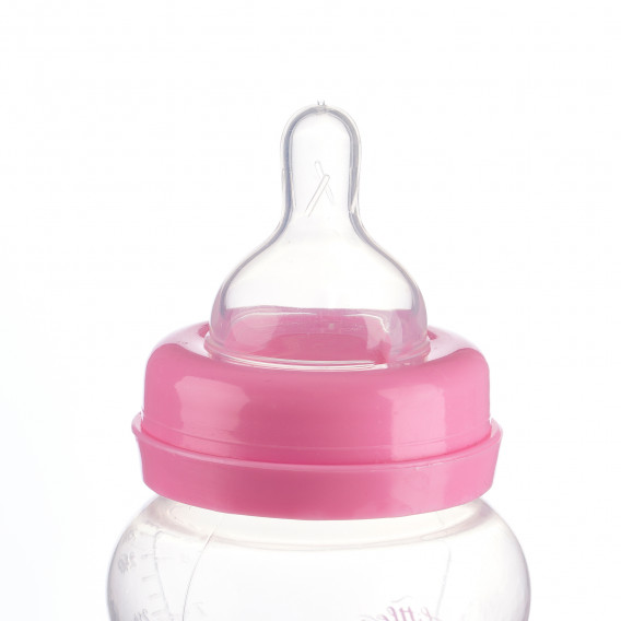 Полипропиленово шише за хранене с широко гърло Little Angel с биберон 2 капки, 3+ месеца, 250 мл, розово ZIZITO 265212 2